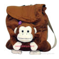 2015 Fashionale Cute Plush Brown Animal Monkey Backpack